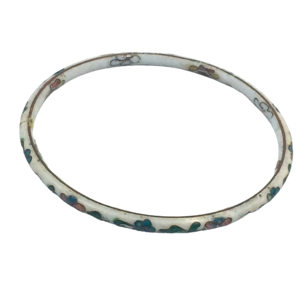 Bundle Set Of Enamel Cloisonn Bangle Bracelet - image 8